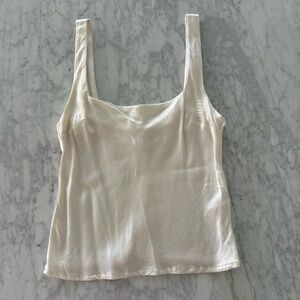 Topshop Cream Sleeveless Blouse